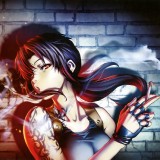 black_hair_black_lagoon_gloves_hiroe_rei_ponytail_red_eyes_revy_smoking_tattoo_3200x2032