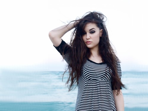 brunettes women sasha grey striped clothing 1600x1200